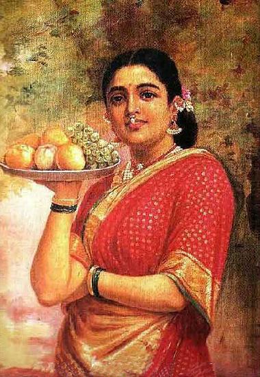 Raja Ravi Varma The Maharashtrian Lady oil painting image